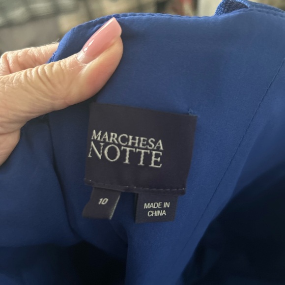 Marchesa Notte Royal Blue Dress - Picture 3 of 3